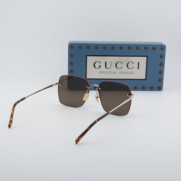 Gucci GG1955SA 002 Square Sunglasses - Gold/Brown main image 7